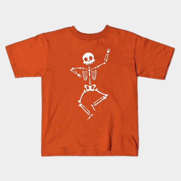 Dancing Skeleton Kids T-Shirt by themadesigns